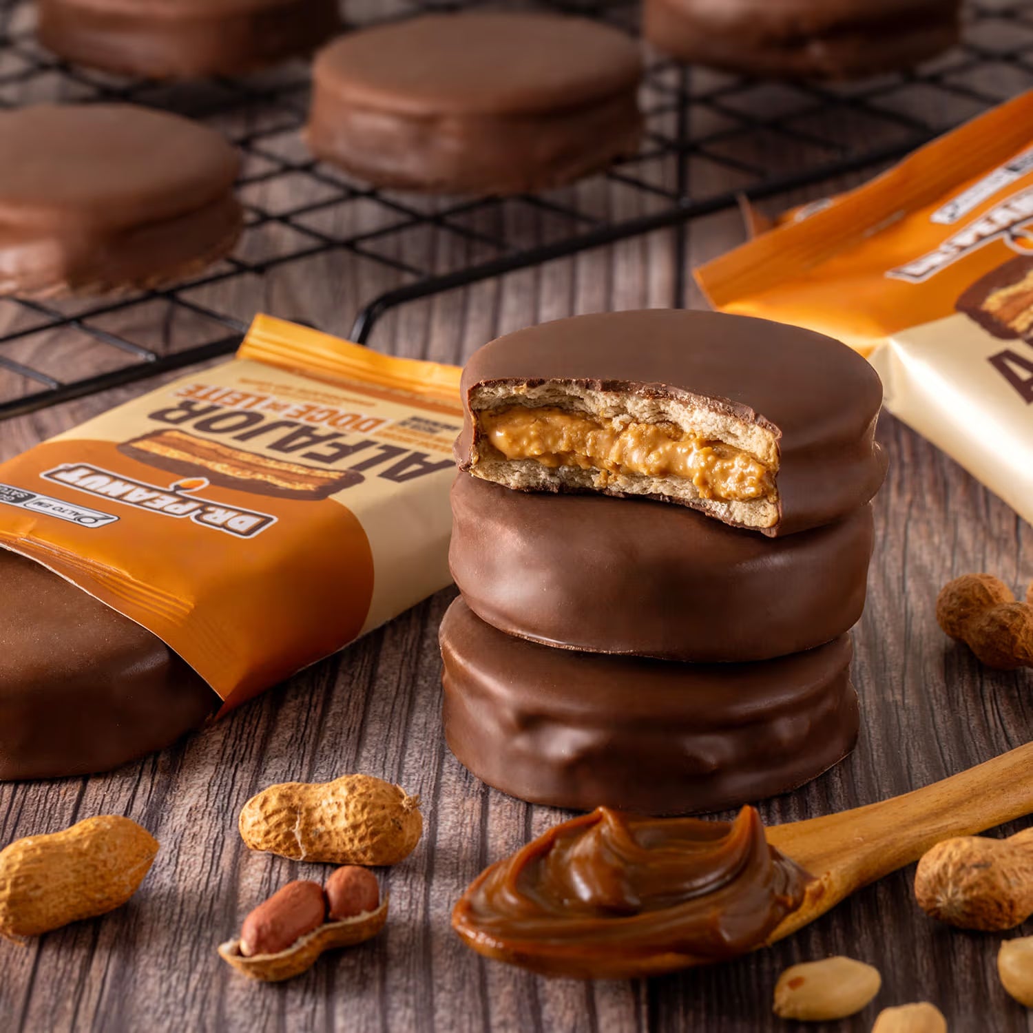 Display Alfajor Doce de leite com cobertura de chocolate ao leite - 12 Un. 35g 420g